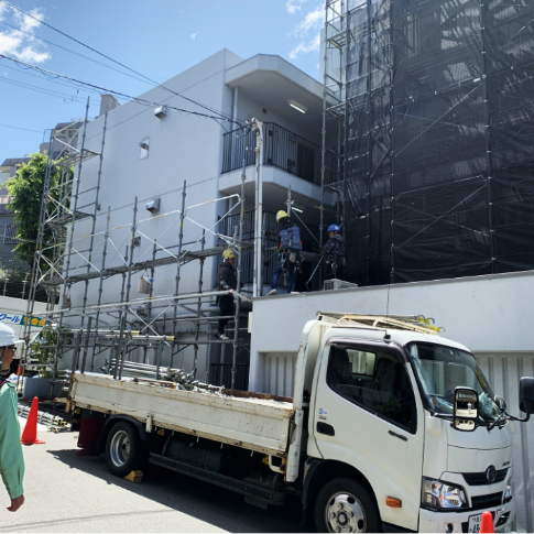 実績１ マンション仮設足場１